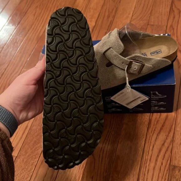 Birkenstock Boston Taupe suede clog sandal - Picture 5 of 5